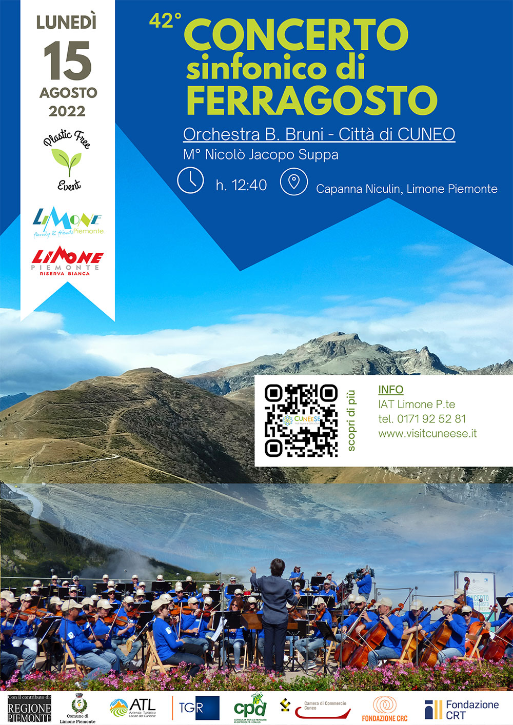 Locandina concerto di ferragosto 2022 - Limone Piemonte