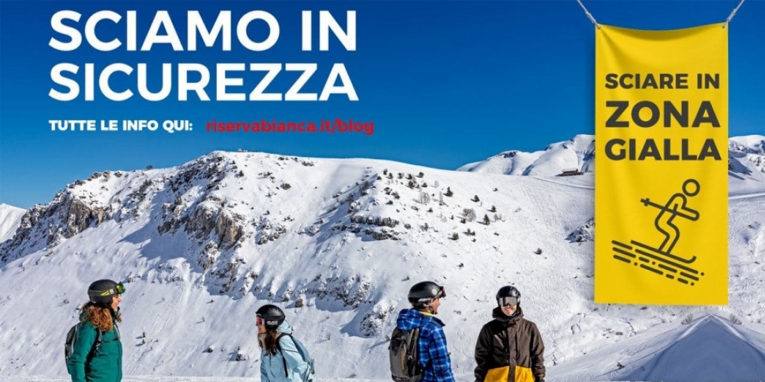 Piemonte in zona gialla: sciare in sicurezza